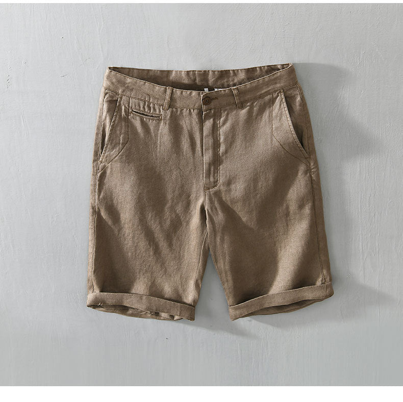 Men's Belt Loop Linen Shorts