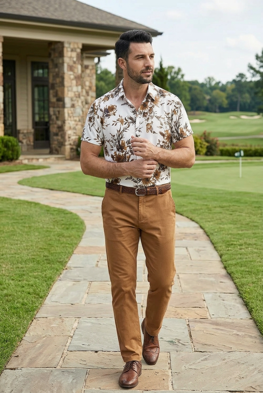 The Sandstone Floral Resort Shirt