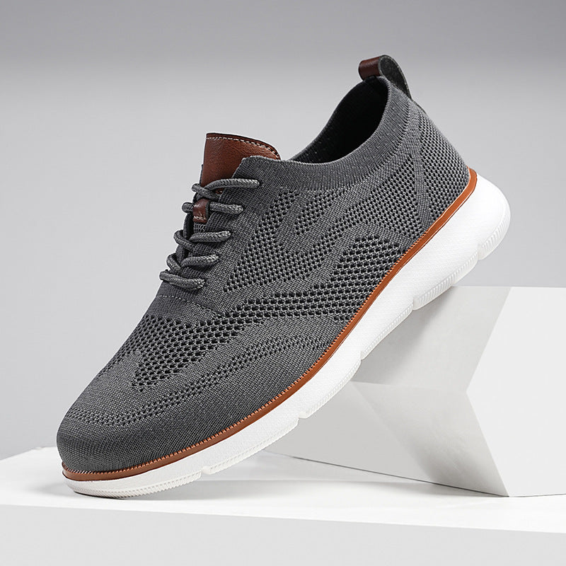 Men’s Knit Oxford-Style Mesh Sneaker