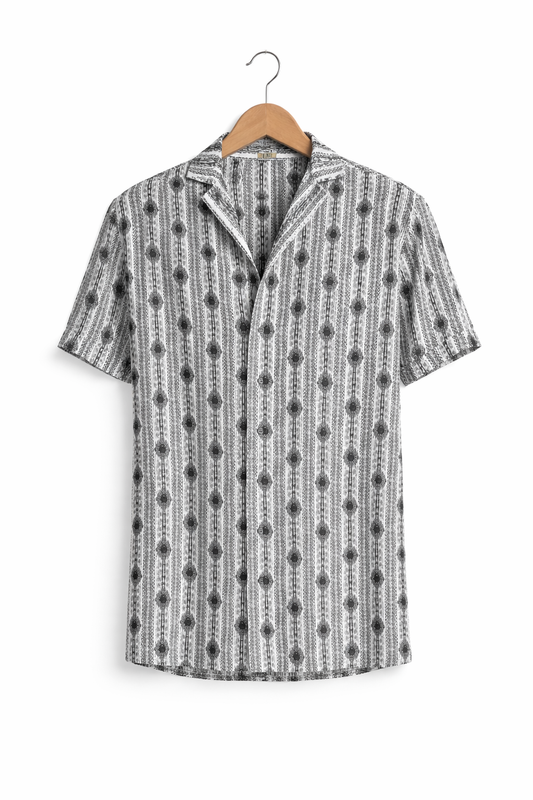 Riviera viscose overhemd met print