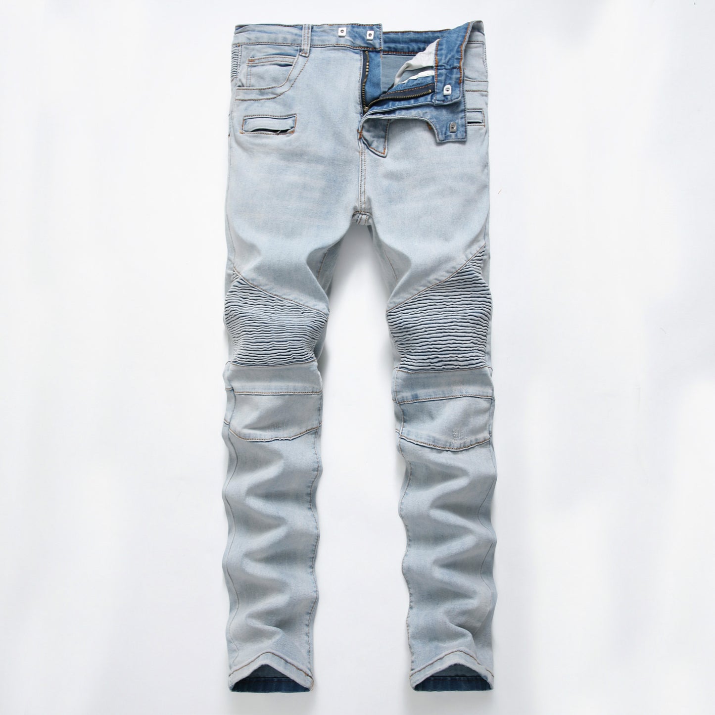 Rugged Street Biker Slim Jeans