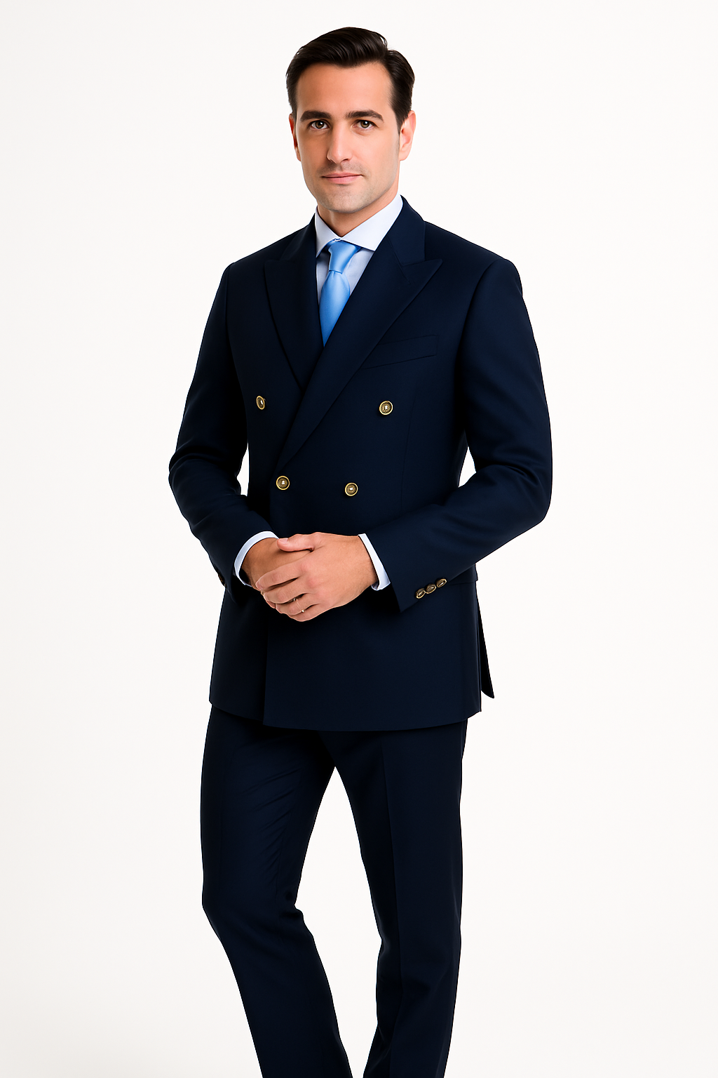 Men’s Navy Formal Suit With Jacket And Trousers