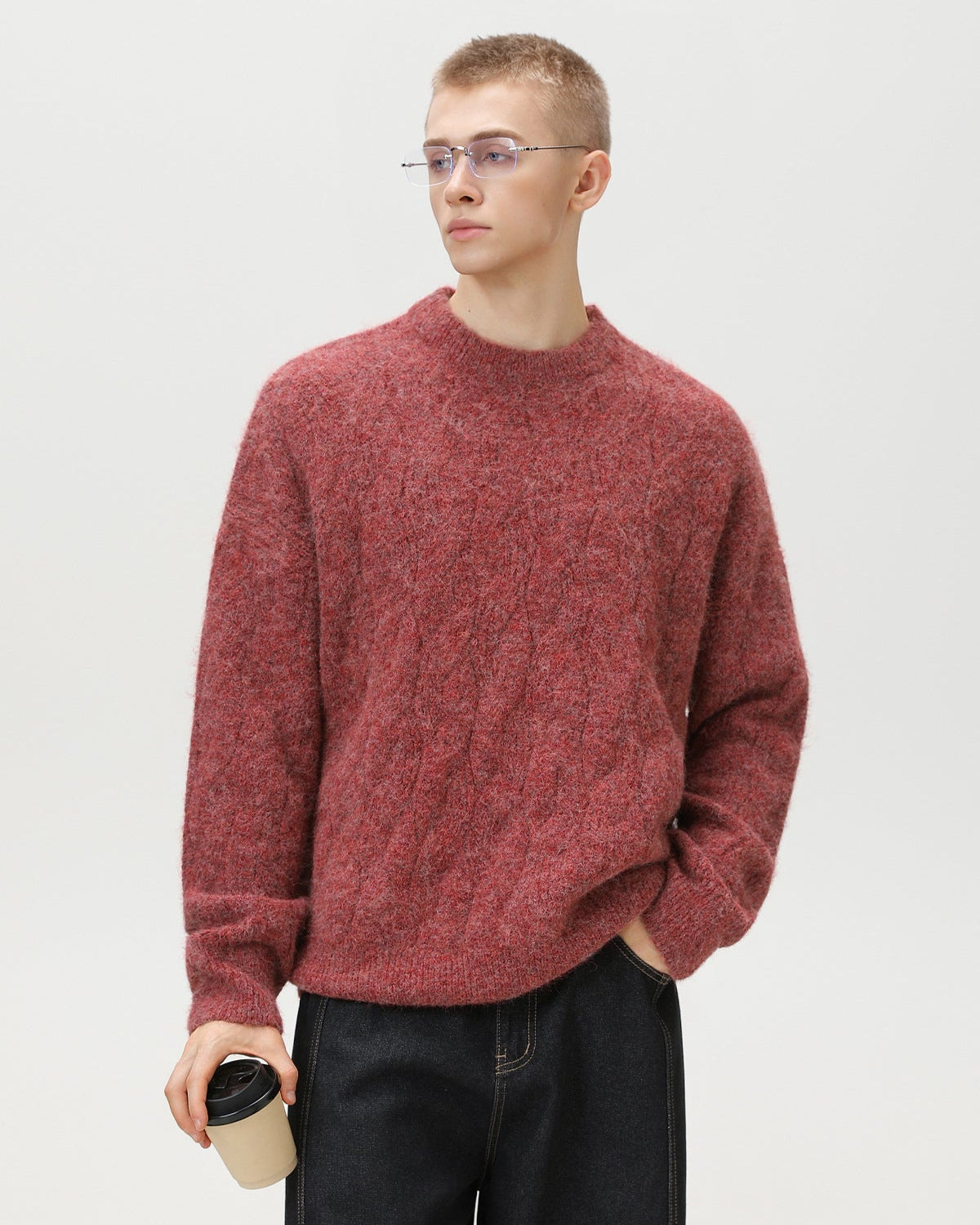 Textured Knit Crew