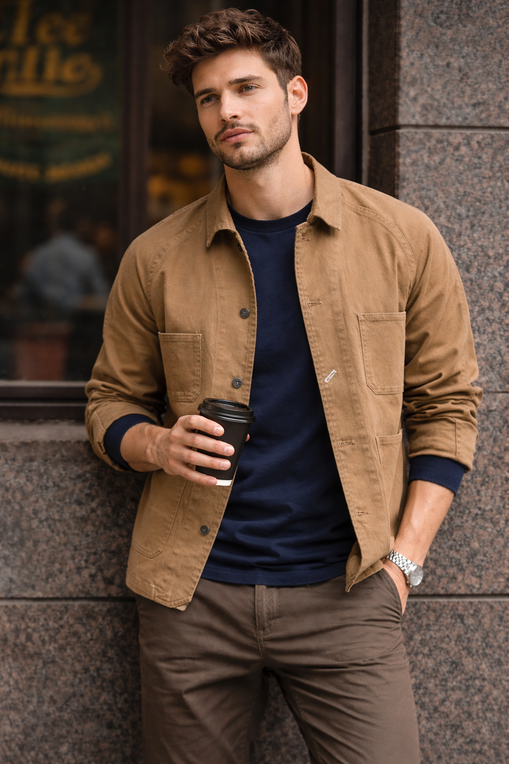 The HarborLine Chambray Overshirt