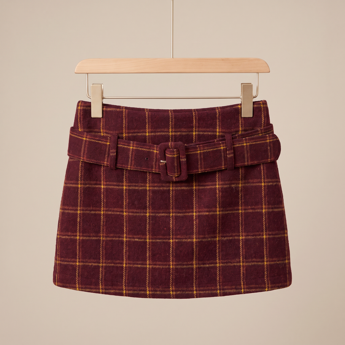 Rosvara rode geruite mini-rok