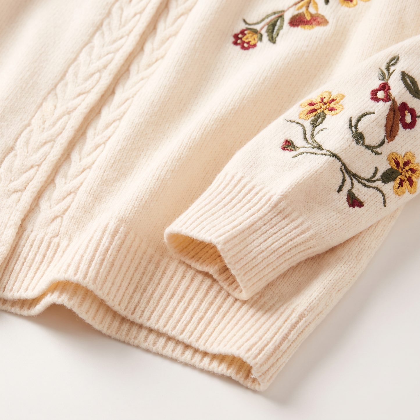 Maris vest met bloemenborduursel