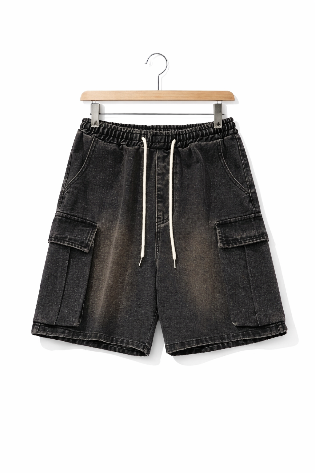 Utility Fade Cargo Denim Shorts