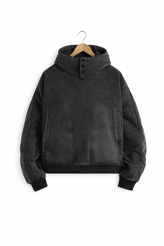 Face-button Hoodie