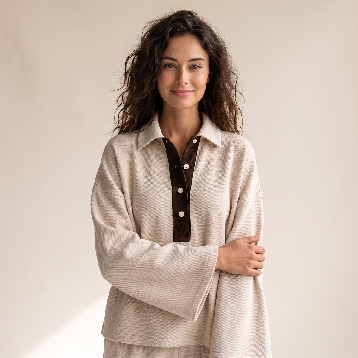 Zerina set met polotop en broek met wijde pijpen
