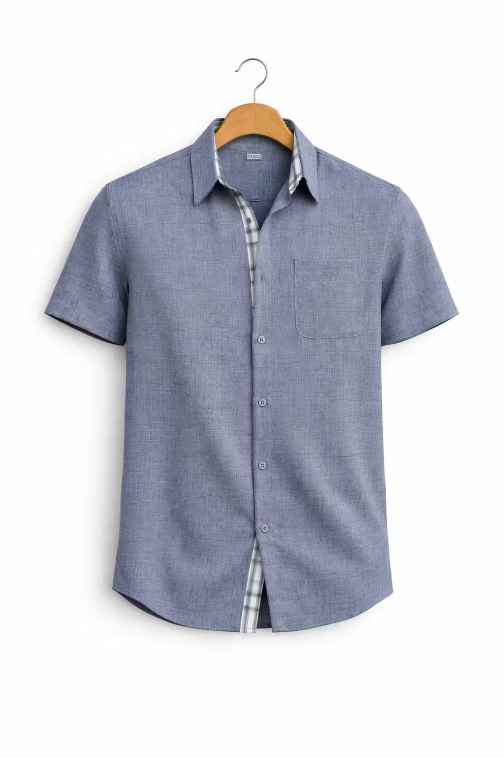 Textured Short Sleeve Button Shirt