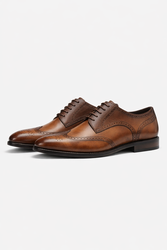 Heritage Wingtip Lace-Up Oxford Shoes