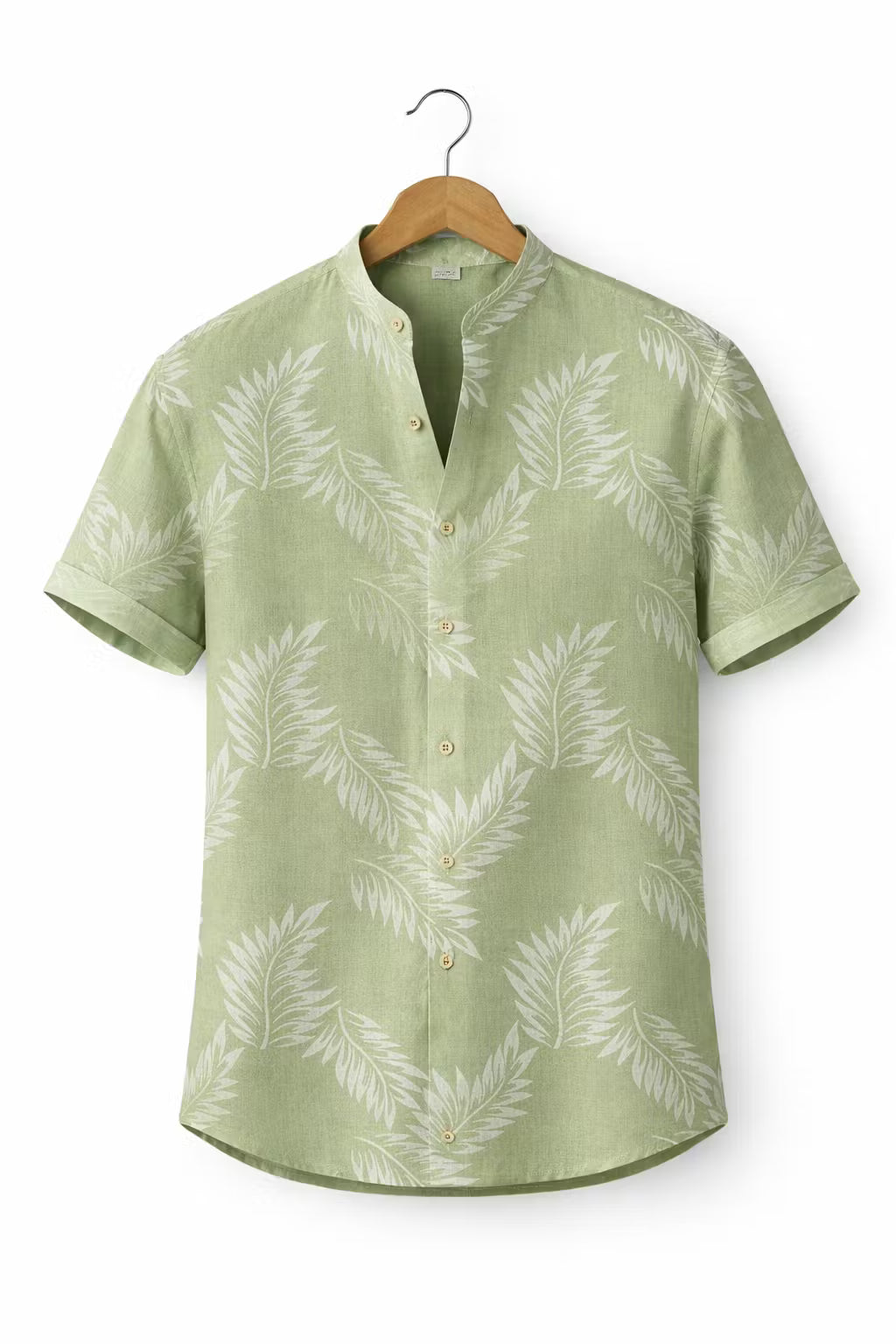 Abstract Leaf Textured Resort Shirt