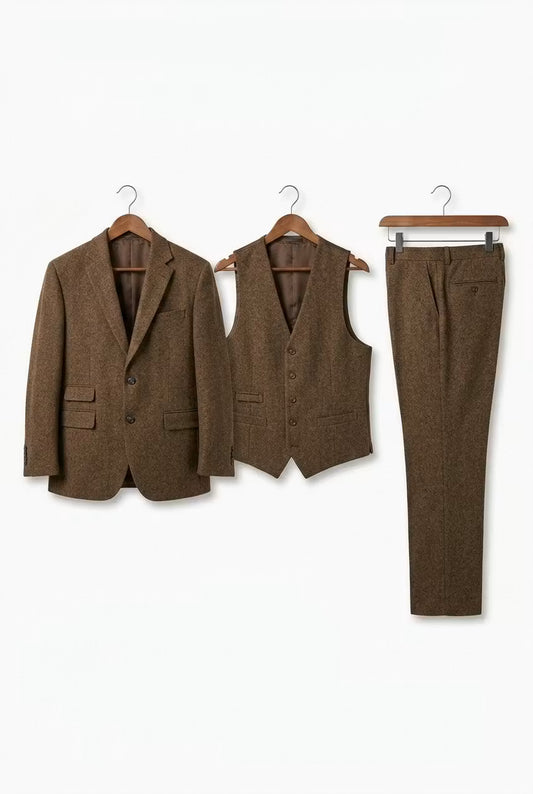 Ashford Three-Piece Textured Suit Set