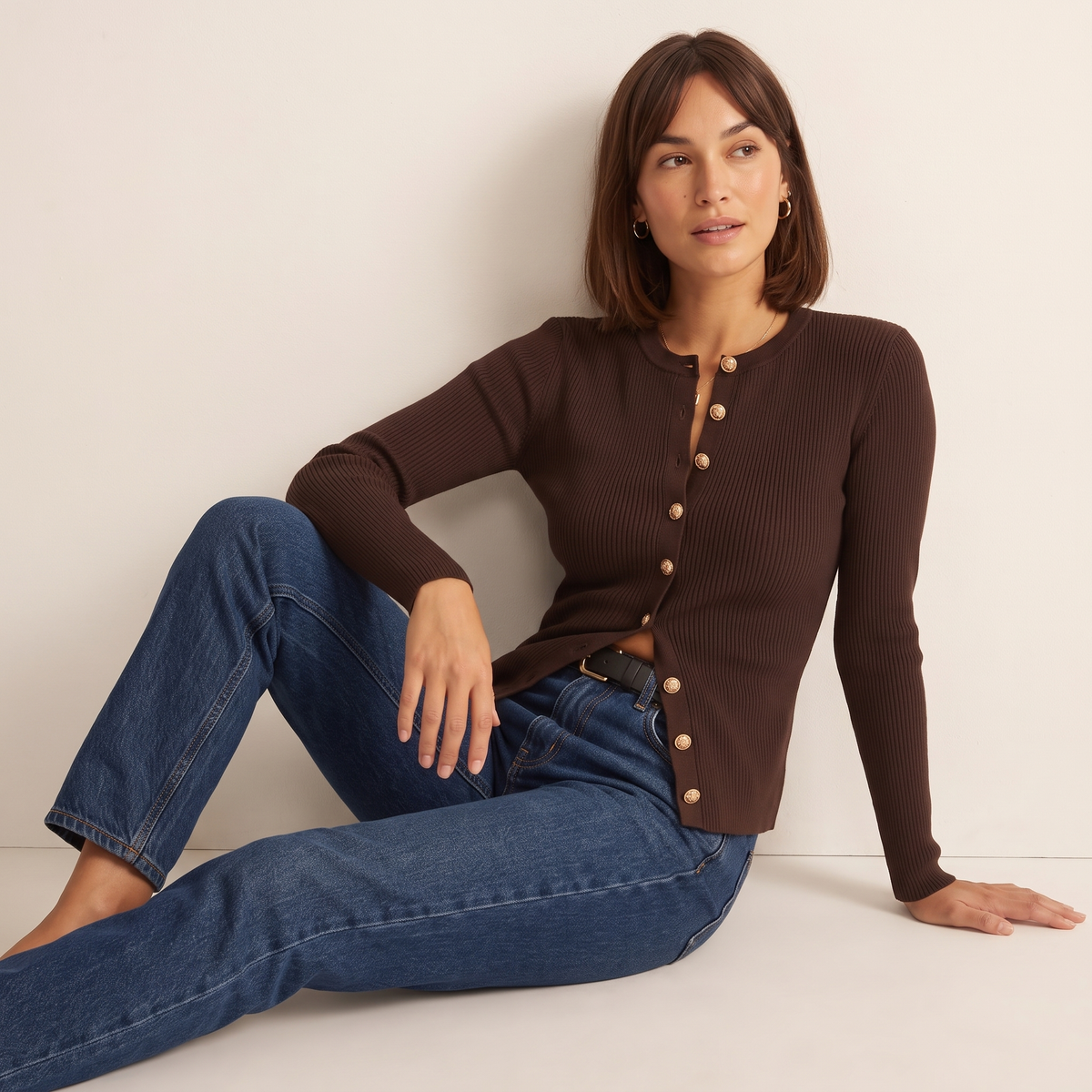 Cove donkerbruin vest
