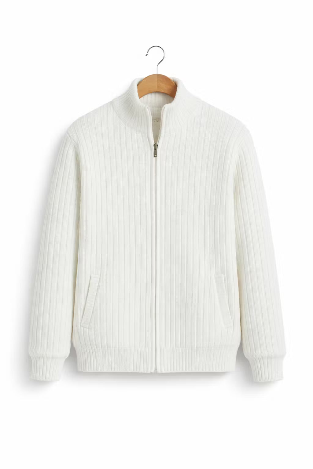 Men's Ribbed Zip Knit Cardigan