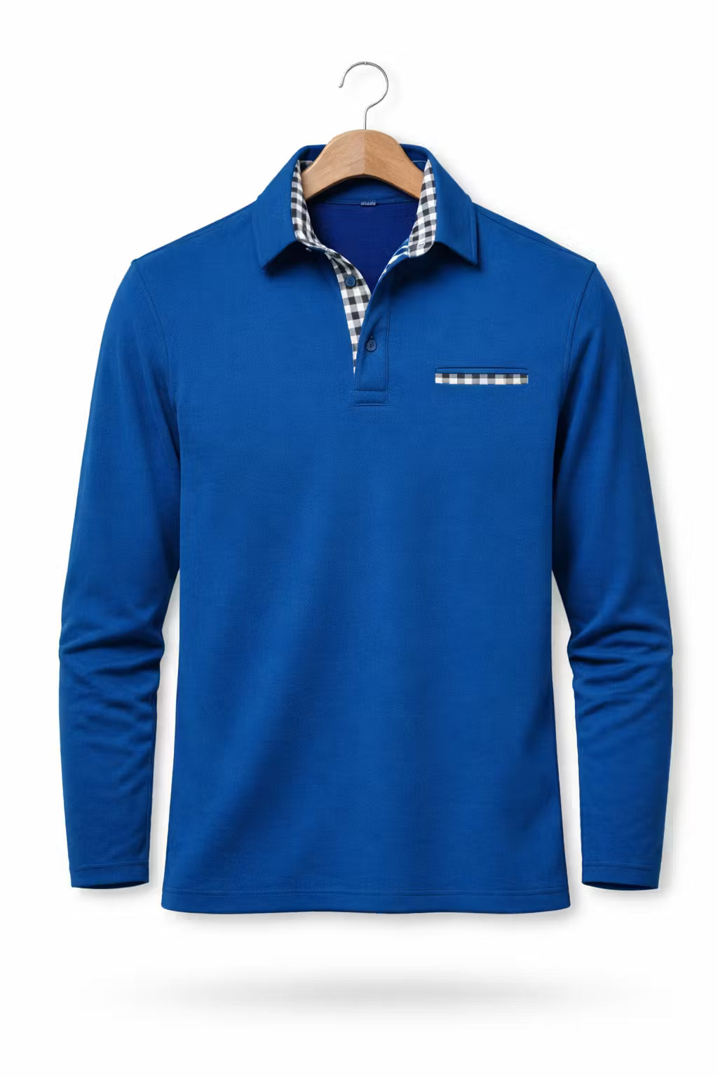 Monroe Plaid Trim Polo Shirt