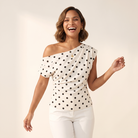 Milo Off-shoulder met stippen