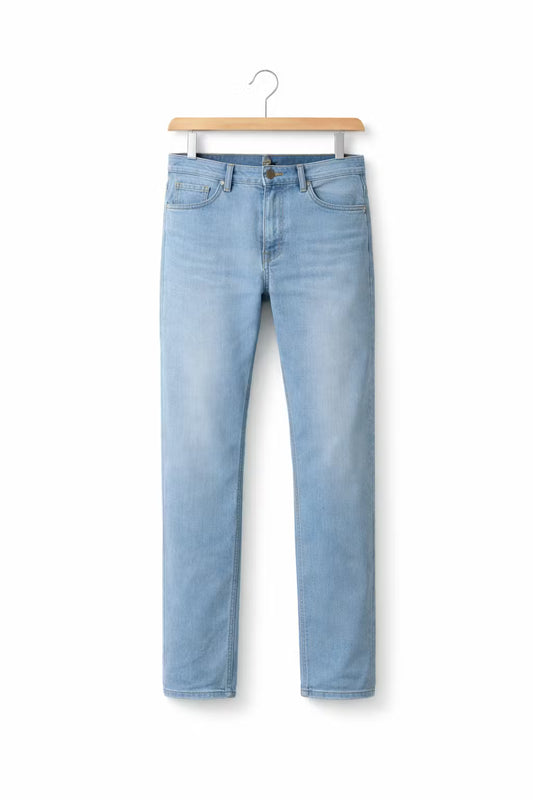 Lichtgewassen jeans met rechte pasvorm