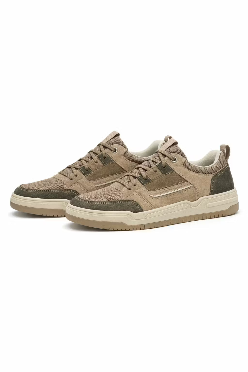 Mesh Panel Low-Top Skate Sneakers