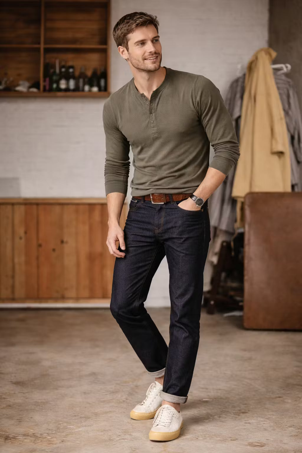 Raw Indigo Slim Straight Denim Pant