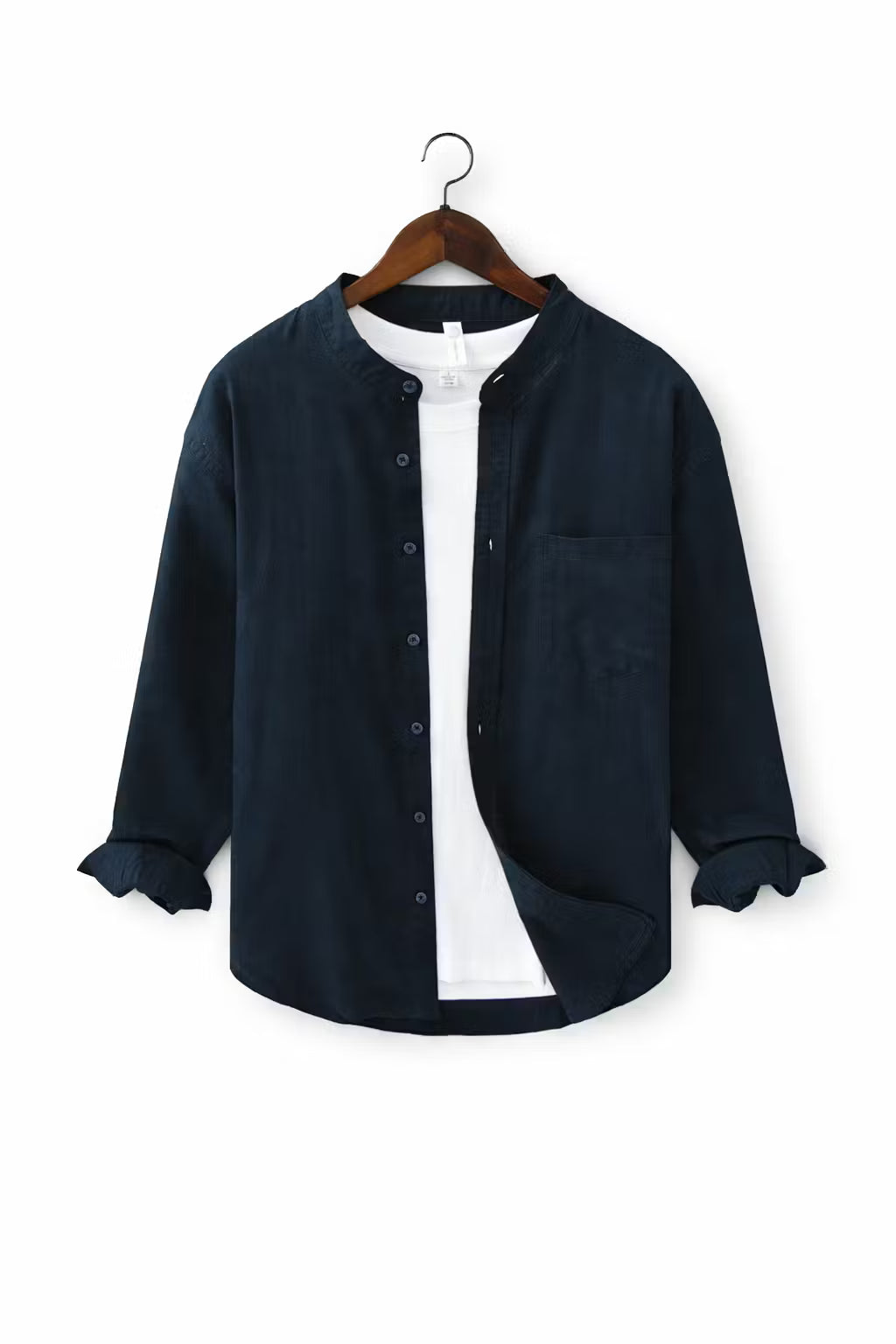 Men’s Linen Home Long Sleeve Button Shirt