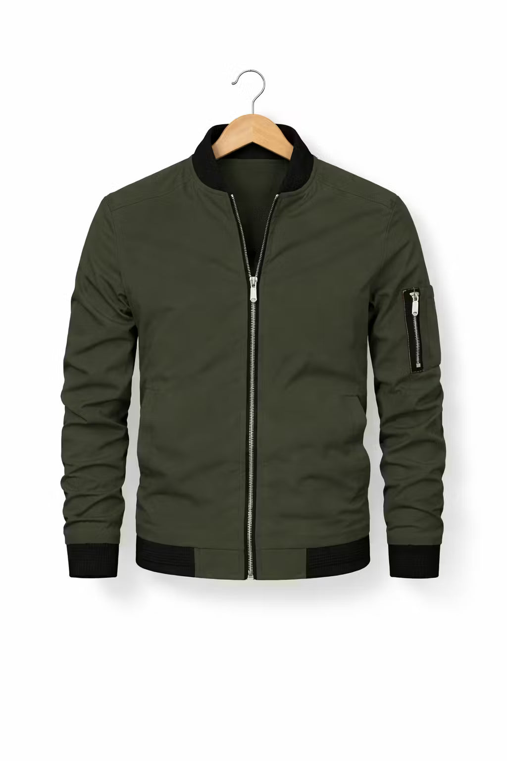 Structured Zip Bomber Jacket