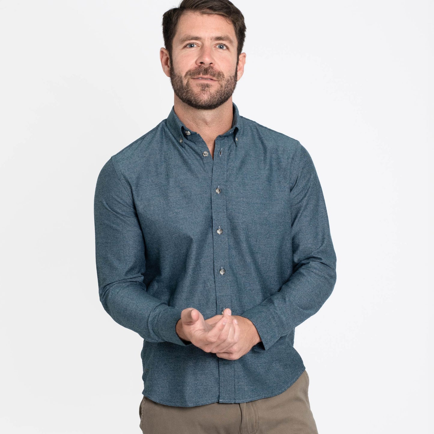 Soft Azure Button Shirt