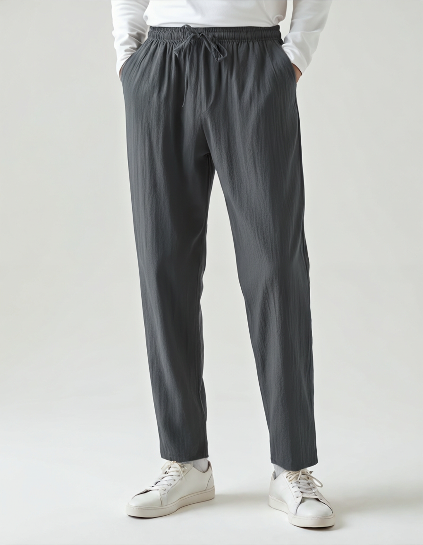 Men’s Relaxed Fit Pants With Elastic Waist Drawstring