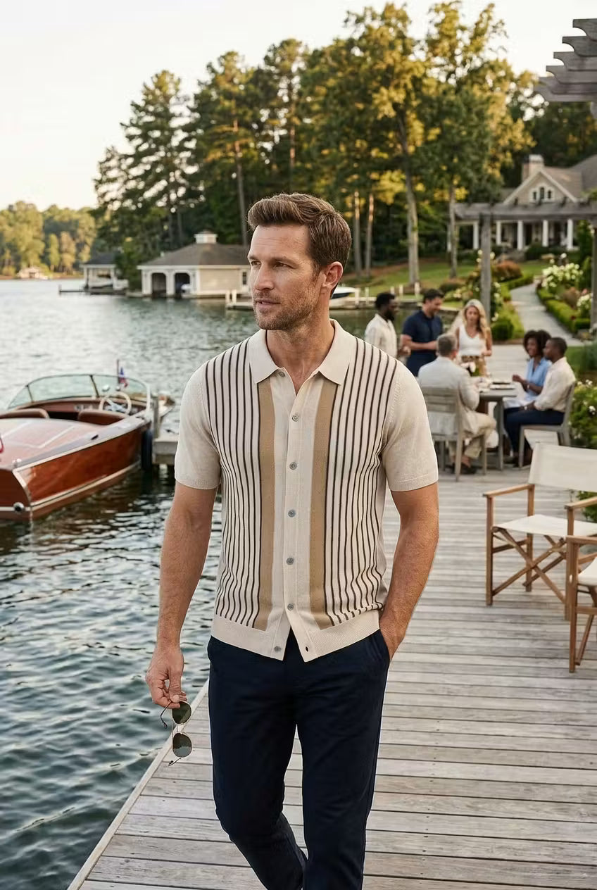 Riviera Stripe Knit Shirt