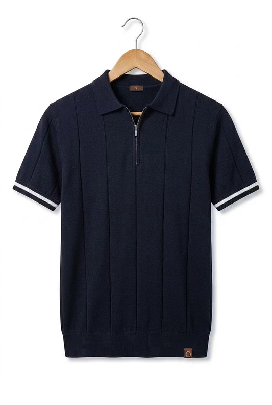 Reyesford gebreide polo met rits