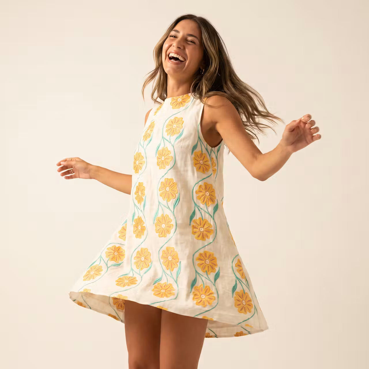 Elara Mini-jurk met Bloemenprint