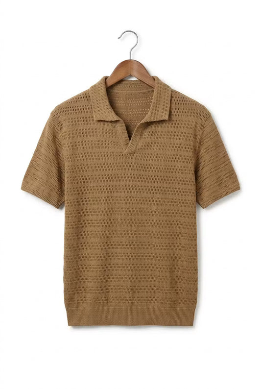 Sandbar Open-Weave Knit Polo