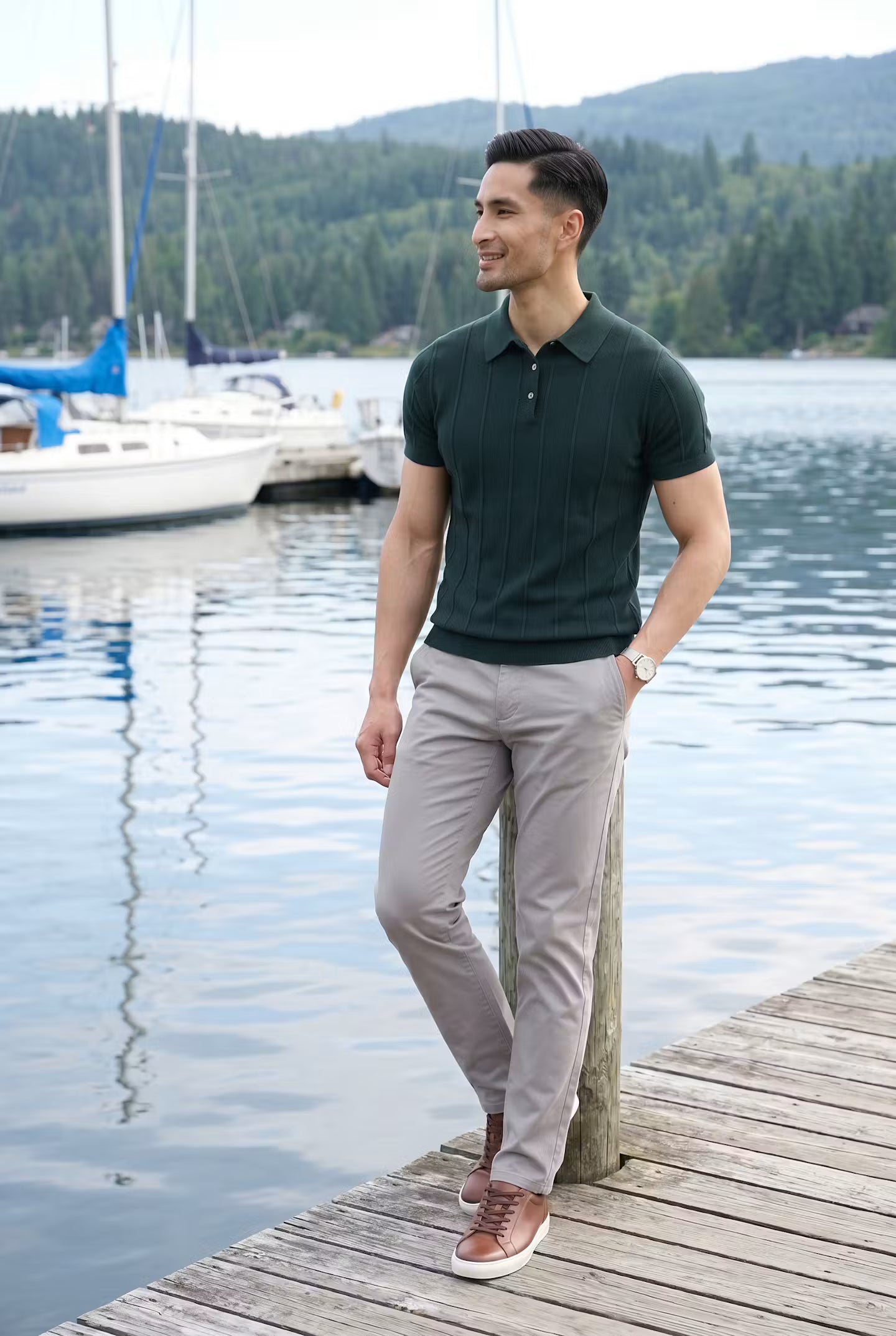 Preston Rib Knit Polo