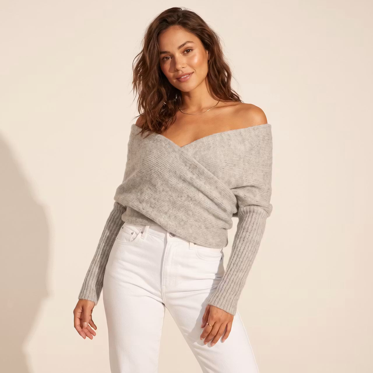 Mara Off-Shoulder Katoenen Trui