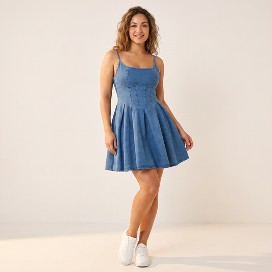 Marina mini-jurk met strikdetail