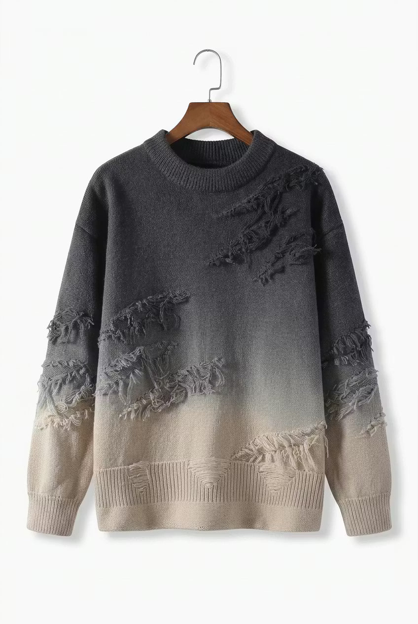 Cedar Fade Distressed Knit Sweater