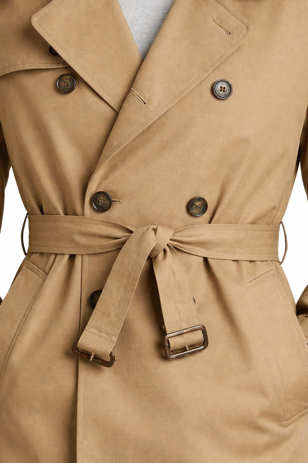 Men’s Long Belted Trench Style Coat