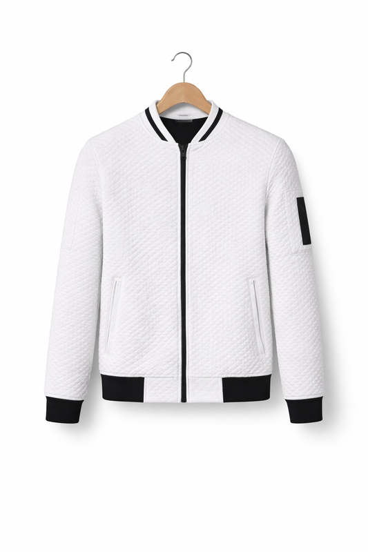 Men’s Textured Quilted Zip Jacket