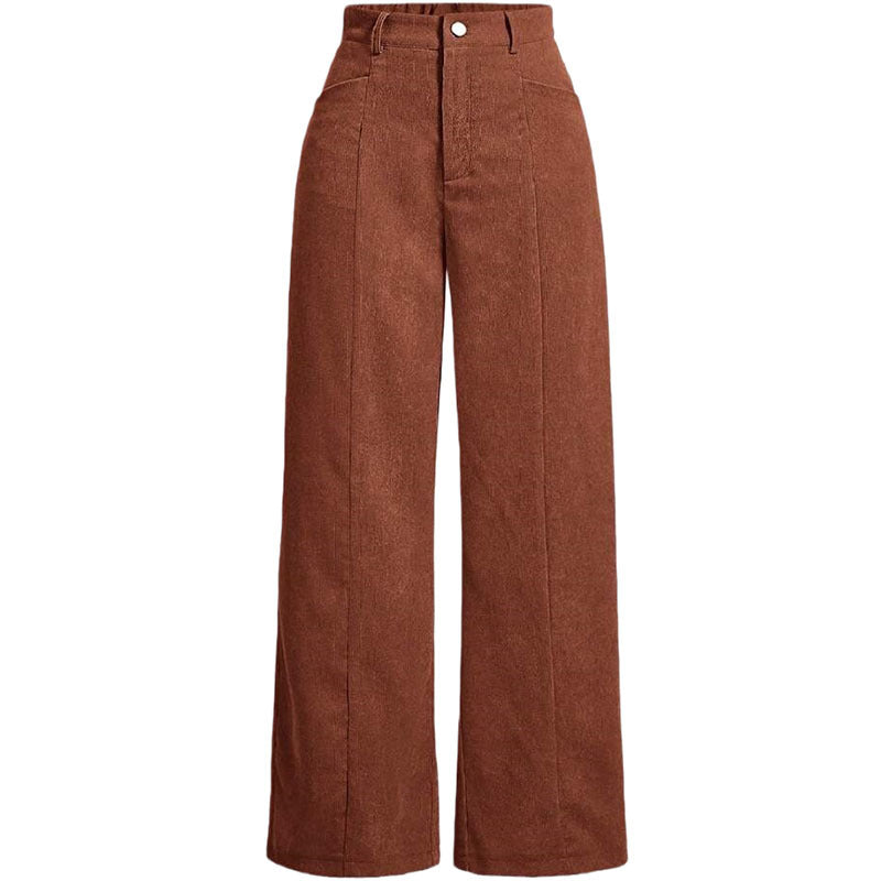 Aurelia Ribfluwelen Broek met Wijde Pijpen