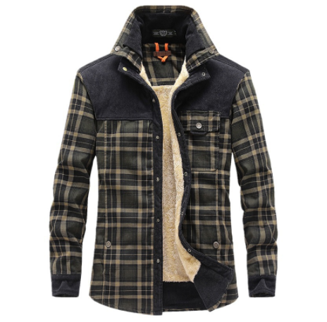 Men’s Plaid Button Jacket
