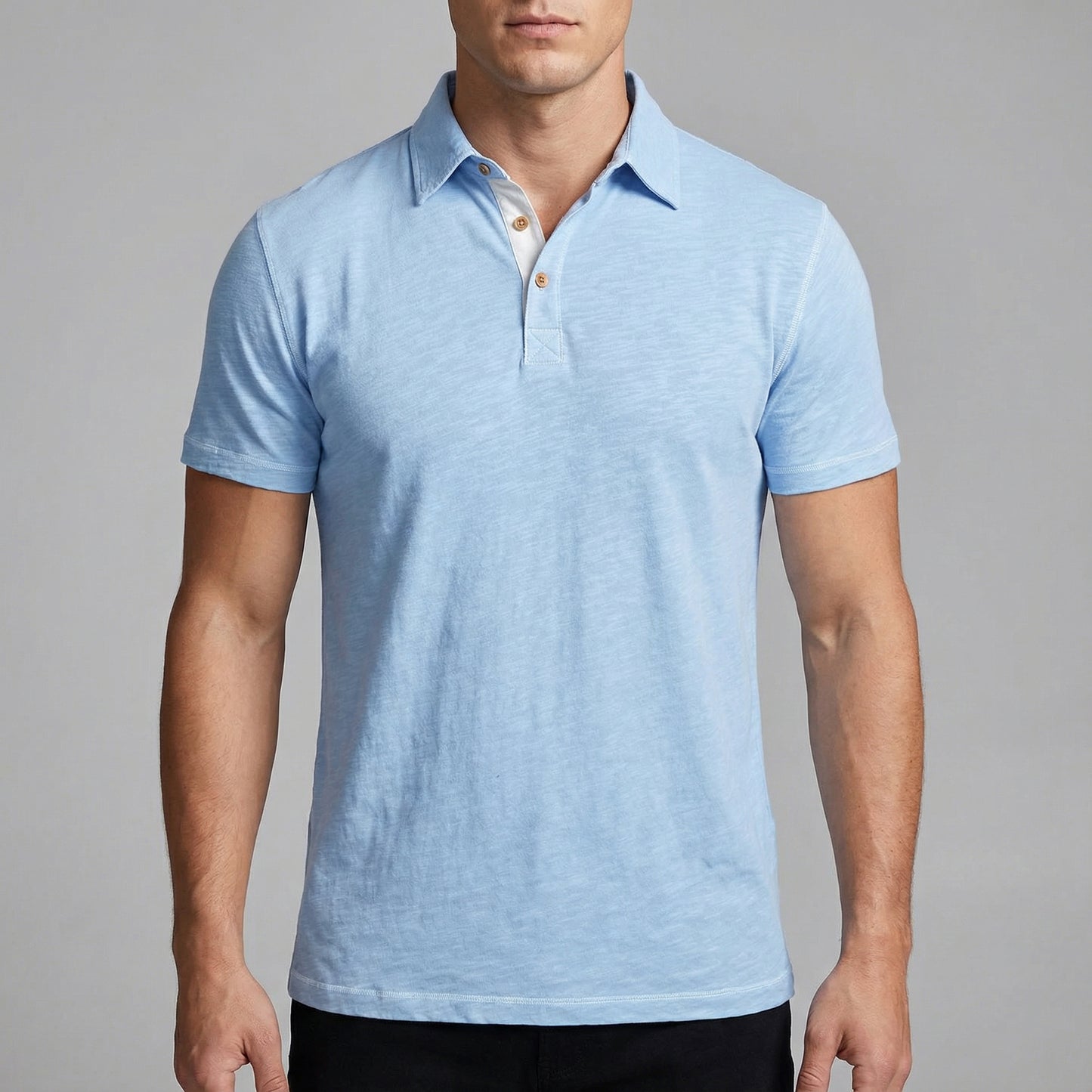Men’s Short Sleeve Knit Collared Shirt