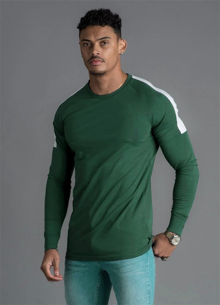 Men’s Long Sleeve Athletic Top With Raglan Sleeves
