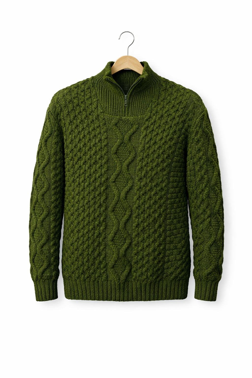 Men’s Cable Knit Half Zip Sweater