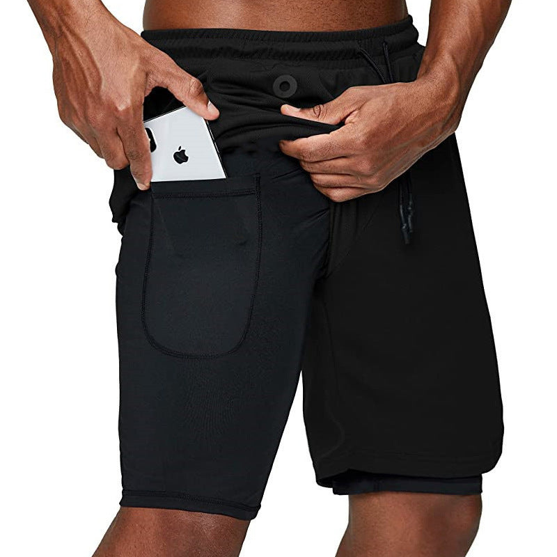 Compression Double Layer Running Shorts
