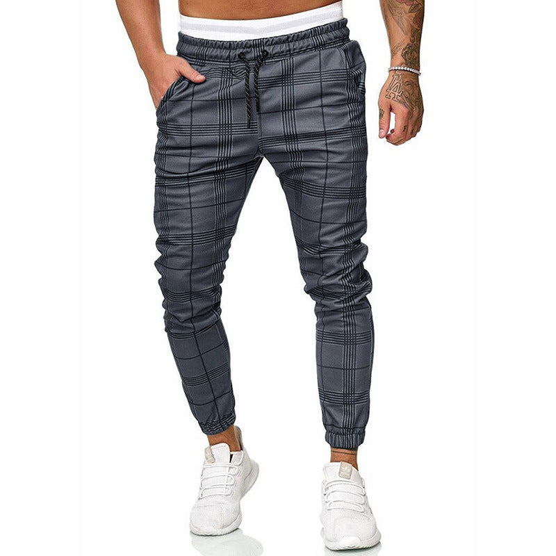 Modern Plaid Street Joggers