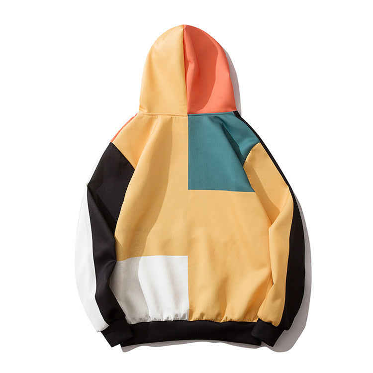Men’s Patchwork Color Block Hoodie