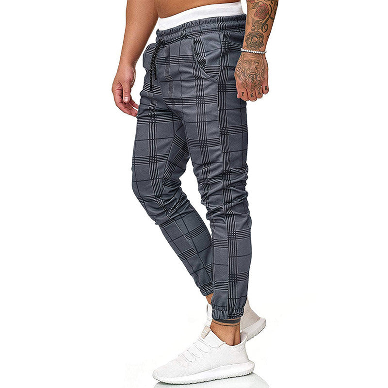 Modern Plaid Street Joggers