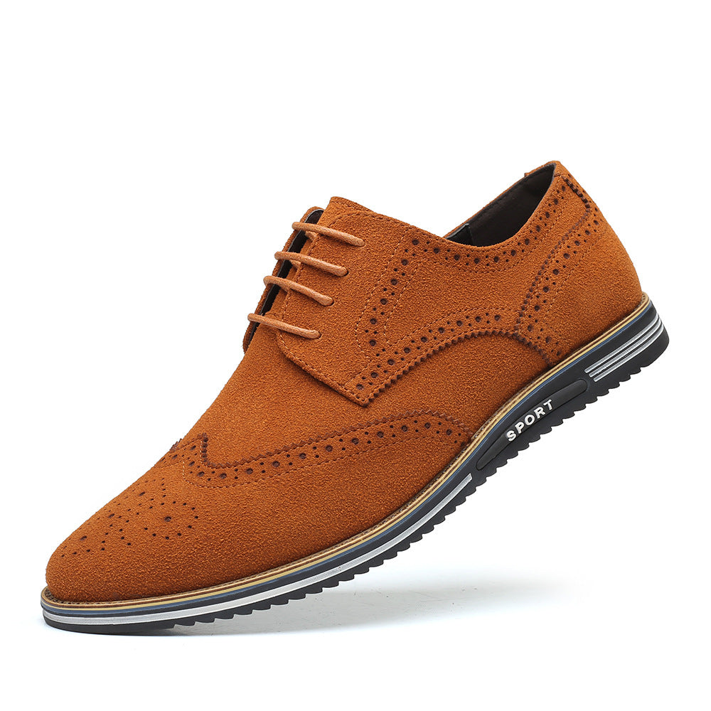 Men’s Suede- Sport Style Wingtip Oxford