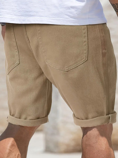 Rolled Hem Chino Shorts for Men