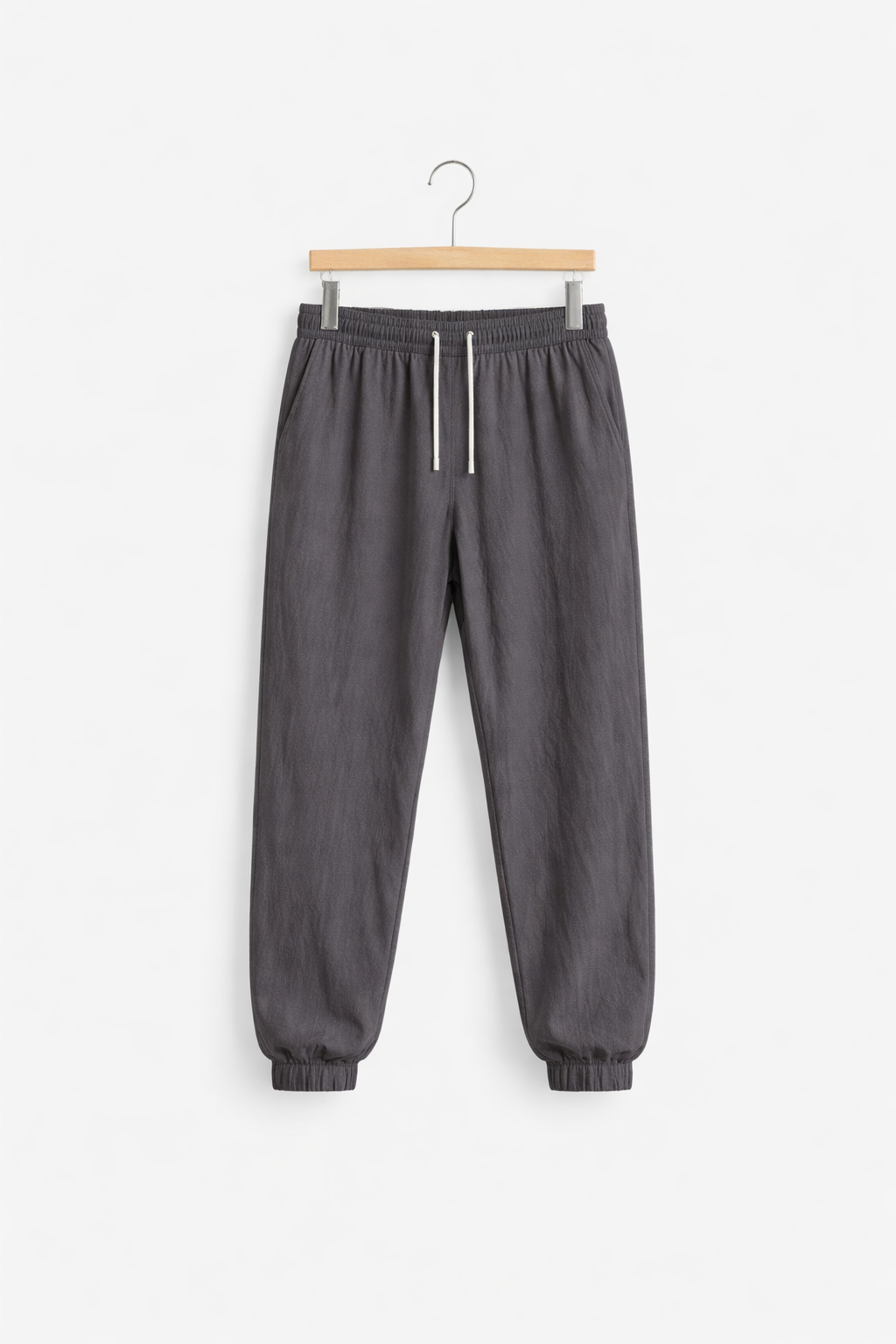 Men’s Home Lounge Pants with Drawstring Waist and Cuffed Leg